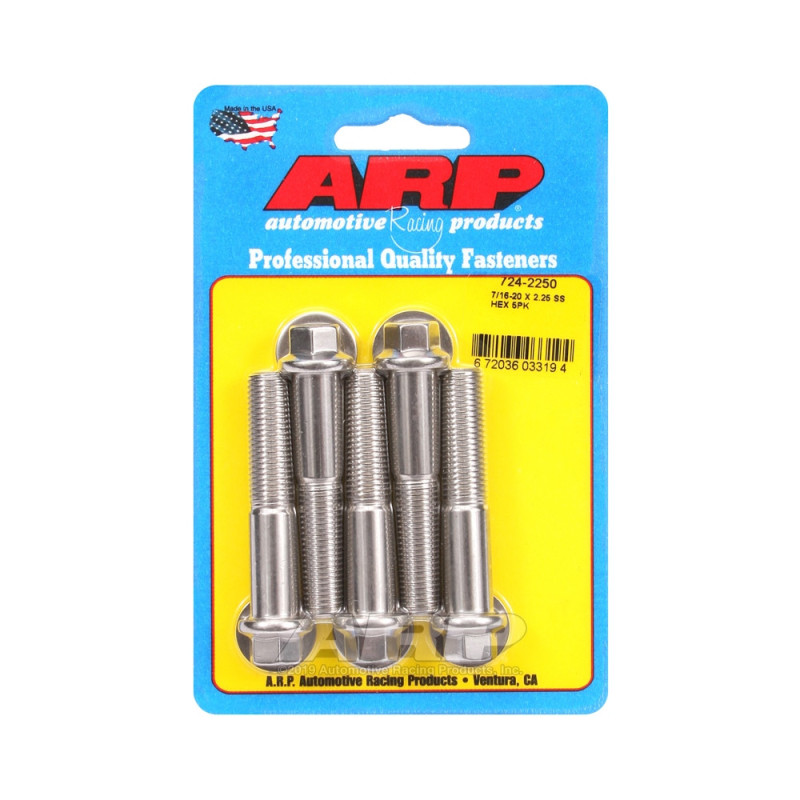 Șuruburi și piulițe universale ARP 7/16-20 – Șuruburi hexagonale din oțel inoxidabil x5 - ARP-724-2250 - 724-2250 - 3666618198873